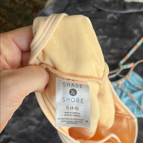 Striped Bikini Set underwire highwaisted cheeky White Cover-Up S/M glam retro - Picture 7 of 9